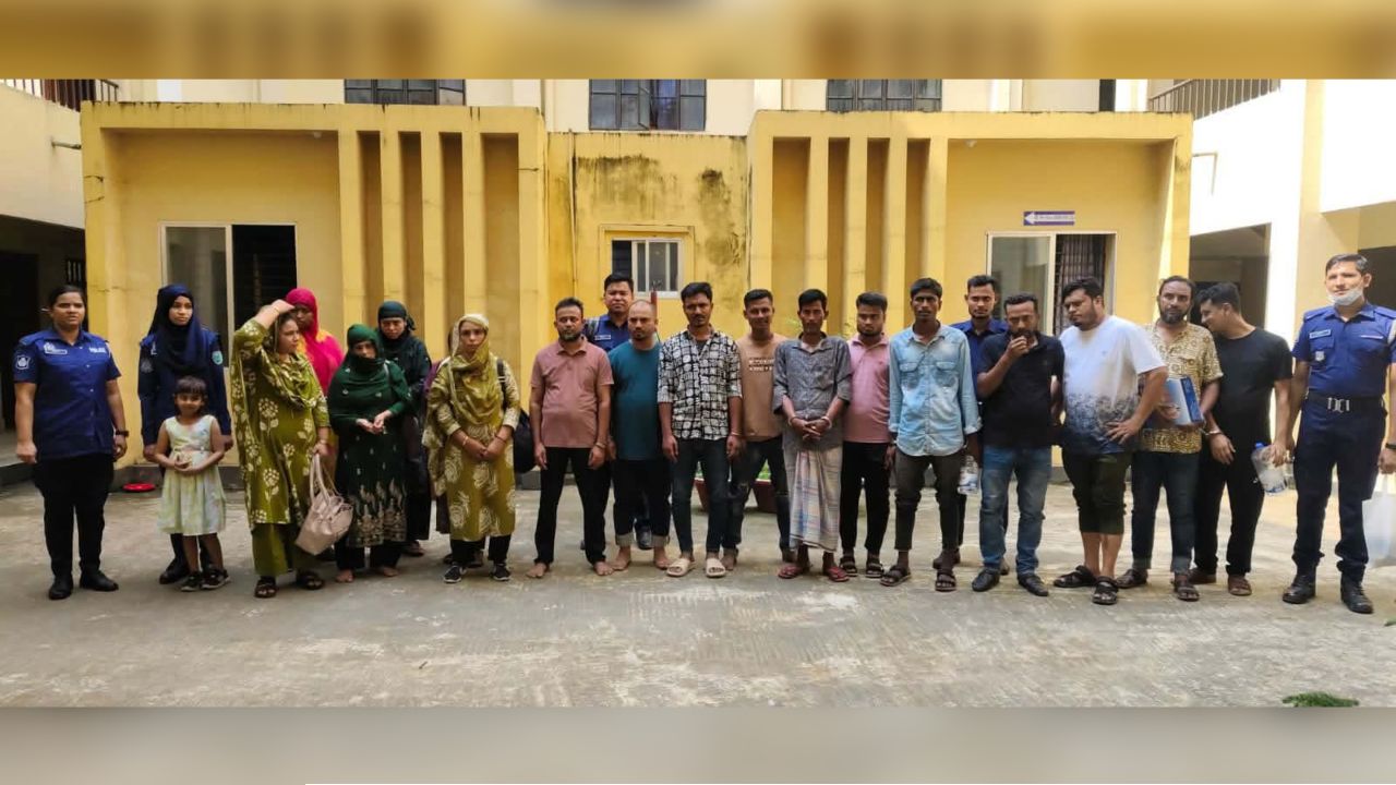 গোয়াইনঘাটে মানবপাচার চক্রের সদস্যসহ আটক ১৯