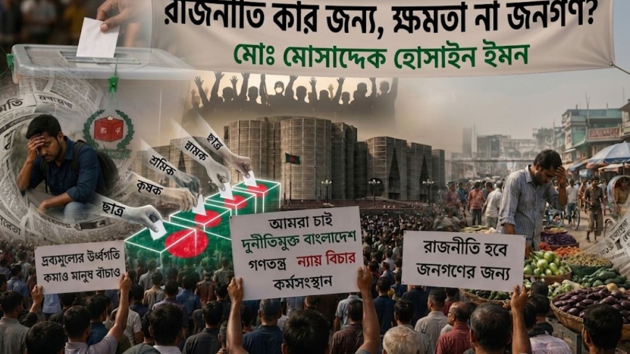 রাজনীতি কার জন্য, ক্ষমতা না জনগণ?